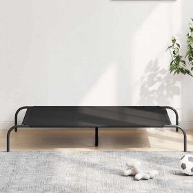 Elevated Dog Bed Black Oxford fabric and powder-coated steel