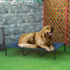 36" x 30" Elevated Cooling Summer Dog Cot Pet Bed With Ventilation (Option: Dark Blue-920x235x100 mm)